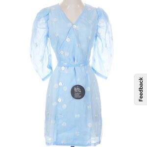 Blue Floral Mini Dress